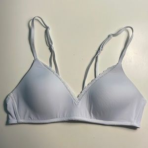 Aerie Real Happy Wireless Lightly Lined Bra White 36A